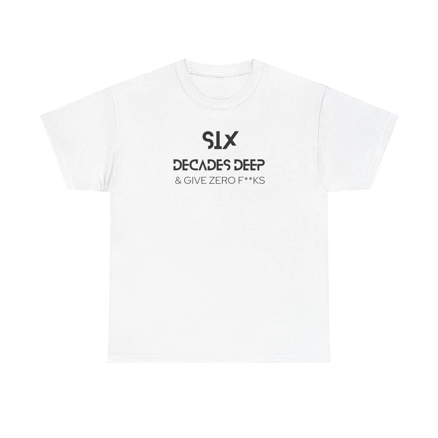 Decades Deep Unisex Heavy Cotton Tee for 60 Black - Polyeurasian