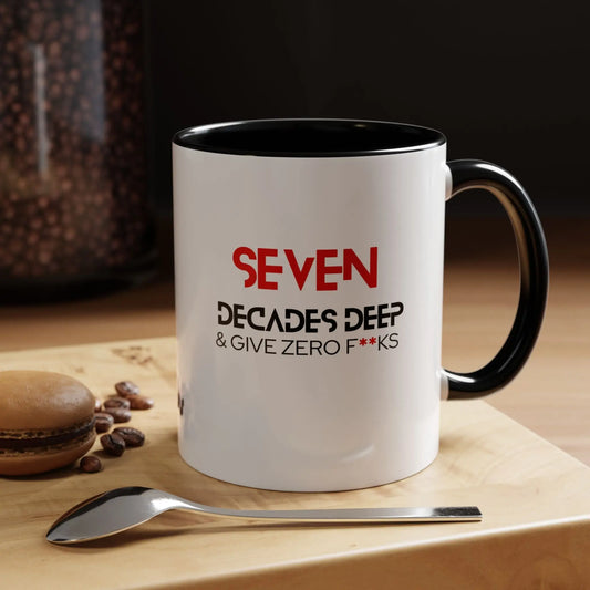 DECADES DEEP Accent Mug for 70 somethings - Polyeurasian