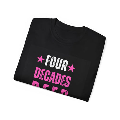 DECADES DEEP Black Unisex Ultra Cotton TeeShirt for 40 somethings - Polyeurasian