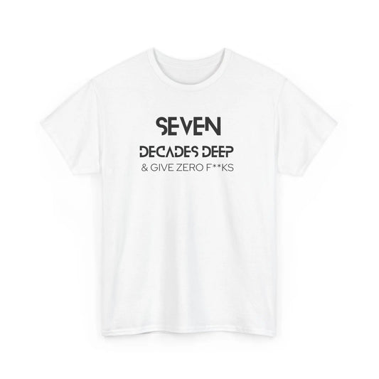 Decades Deep Unisex Heavy Cotton Tee for 70 Black - Polyeurasian