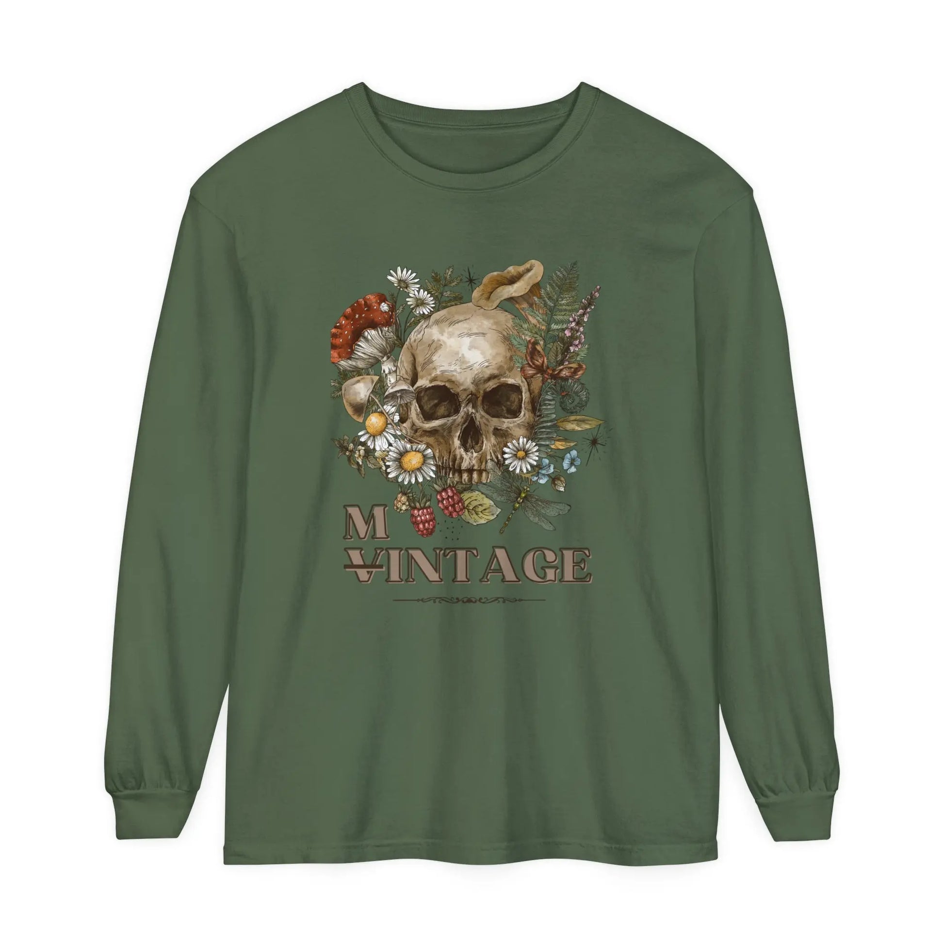 Mint - age Unisex Garment - dyed Long Sleeve T-Shirt - Polyeurasian